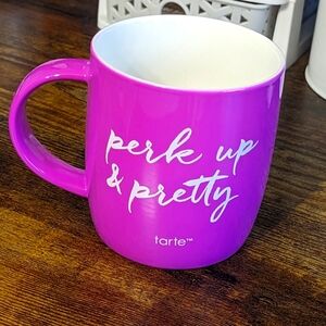 Tarte Cosmetics Perk Up & Pretty Coffee Mug Like New!